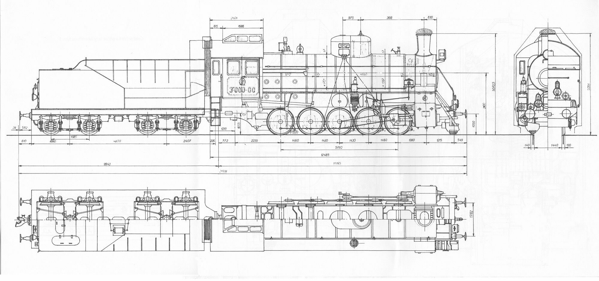 Общий вид паровоза серии Э<sup>Р</sup> 1947—1957 годов постройки зарубежных заводов для СССР