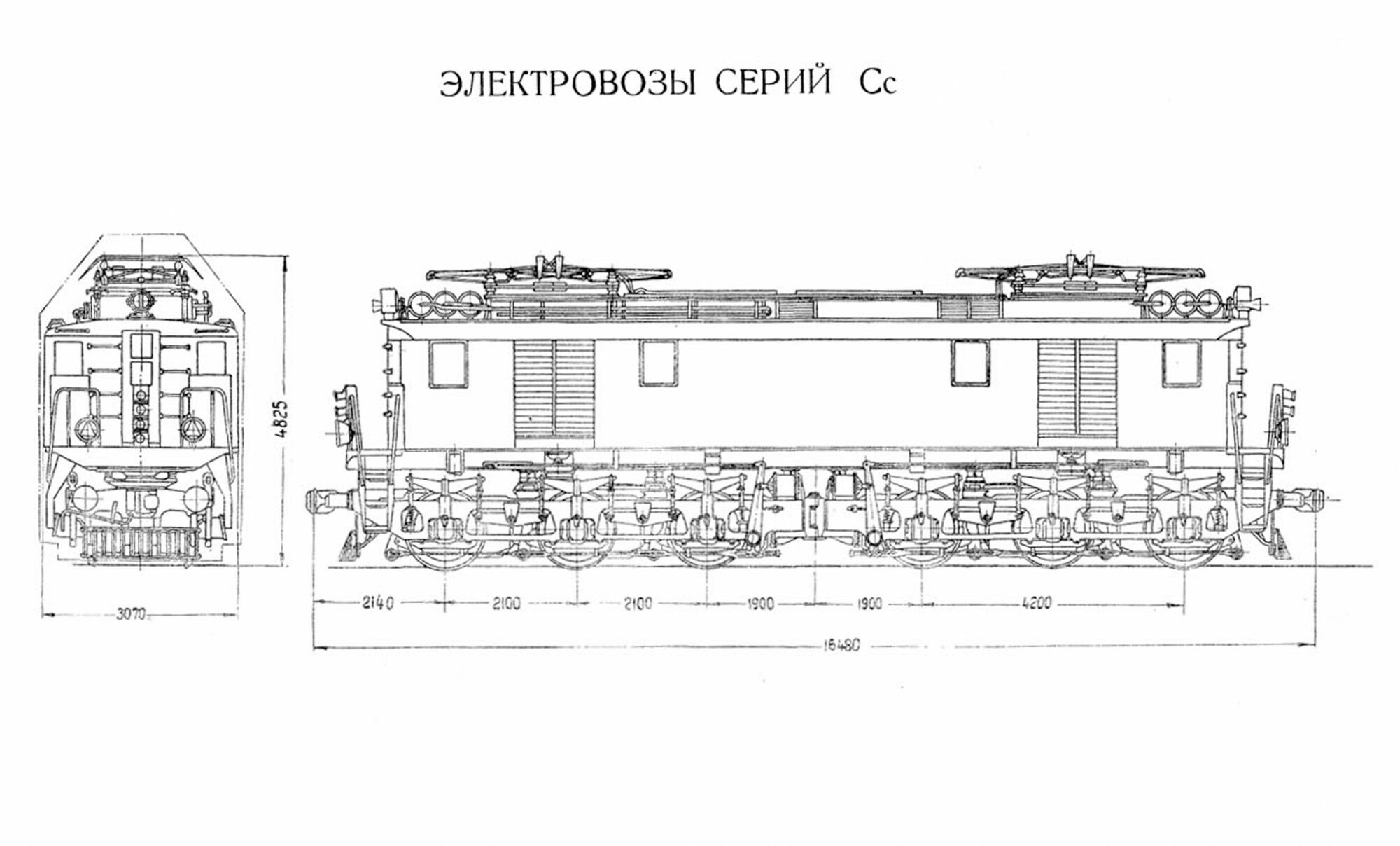 Общий вид электровоза серии Сс